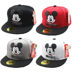 Disney-Sombrero de Mickey Mouse para niño y niña, gorra de béisbol transpirable, Snapback, Hip Hop, primavera y verano