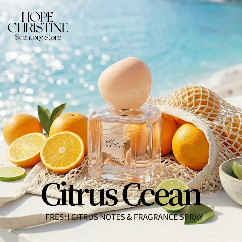 

HOPE CHRISTINE Seaside Citrus Perfume Summer Fresh Ocean Orange Fragrance Long Lasting EDP Women Body Spray Cooling Scent