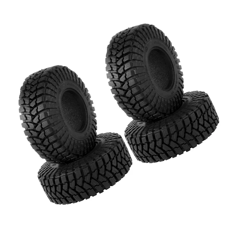 4PCS 110Mm 1.9 Rubber Tire Wheel Tyre for 1/10 RC Crawler Car TRX4 D90 Axial SCX10 II III Redcat A