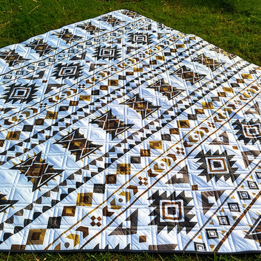 Bohemian Design Picnic Mat 3x4m Waterproof Outdoor Camping Blanket Thermal Moisture Proof Rug Large Essential Camping Gear