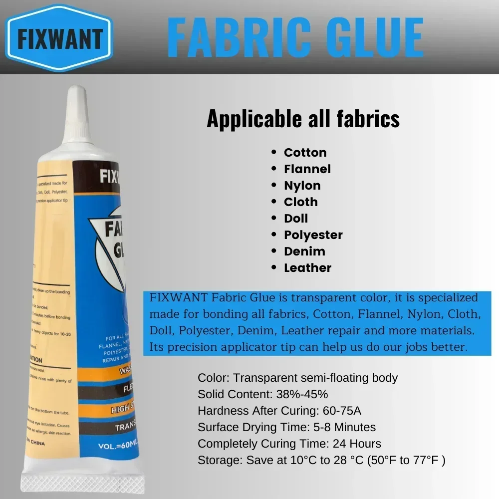 Clear Contact Multipurpose DIY Glue Wedding Dress Leather Bag Diamond Fabric Cloth Fiber Craft Repair Strong Bond Adhesive