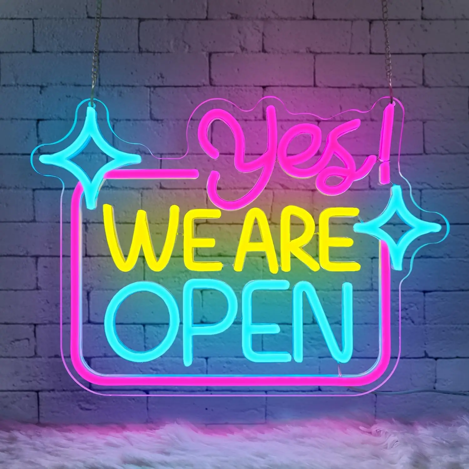

Open Neon Sign WE ARE OPEN LED Neon Light USB Power for Bedroom Bar Hotel Kitchen Party Living Room Wall Decor Gift for Friend