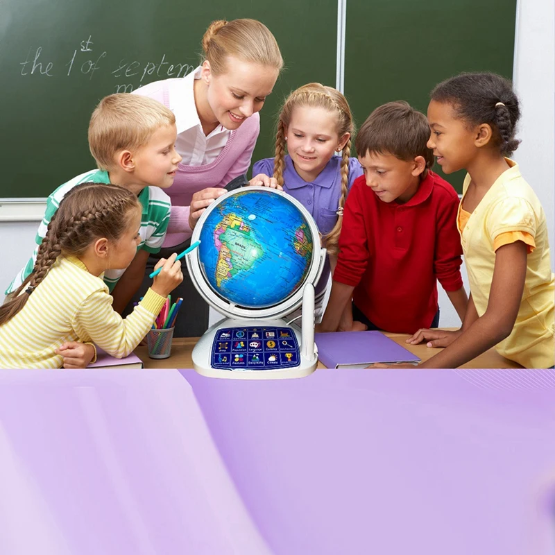 AR Globe For Kids Education Talking Interactive Globe Early Childhood Learning Built-In Constellation Light Globe