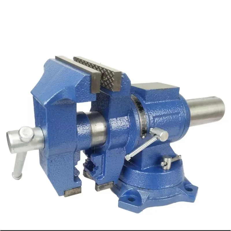 4'' 5' 6'' Heavy Duty Bench Vise 360 Swivel Locking Base Desktop Clamp Vise, 100mm/125mm Jaw Width, 100mm/125mm Opening