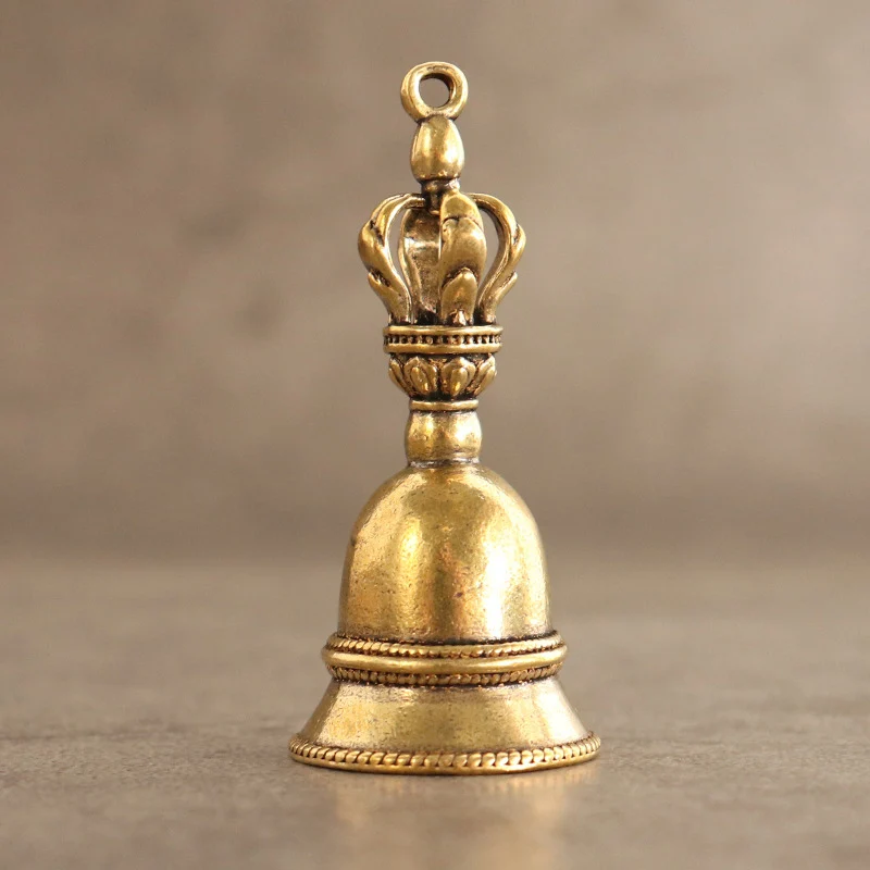 

【Peace】Vintage Brass Bell Charm Pendant DIY Keychain Pendant Home Decoration Craft