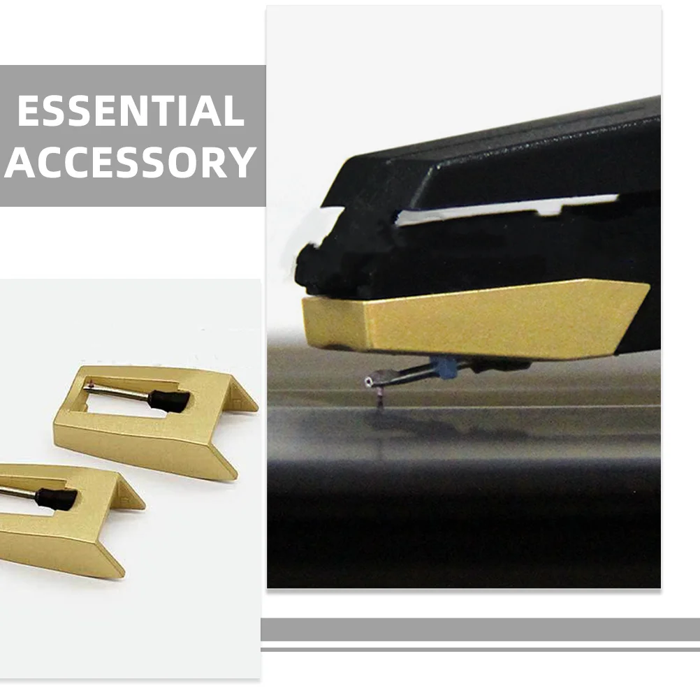 2 قطعة إبرة مشغل التسجيل البديلة لقرص الفينيل الدوار صوت واضح الفونوغراف إبرة القرص الدوار جهاز الصوت المحمول #3