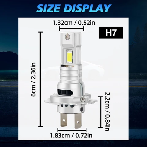Светодиодные лампы для фар 60000LM 200W Turbo H7 CANBUS H11 9005 9006 H4, 3750 CSP Mini, беспроводные, с вентилятором, 6000K M30