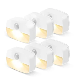 Luce del sensore di movimento luce notturna a LED per interni Stick on Nightlight luci a batteria per corridoio scala bagno armadio camera da letto