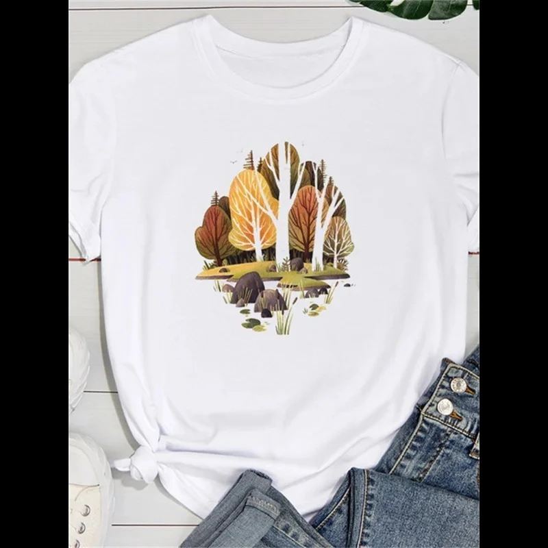 Hot-selling New Model Woman Summer Fashion Women's T-shirt Flower Graphic Women Clothes Graphic T Shirts Aesthetic Clothes Tops