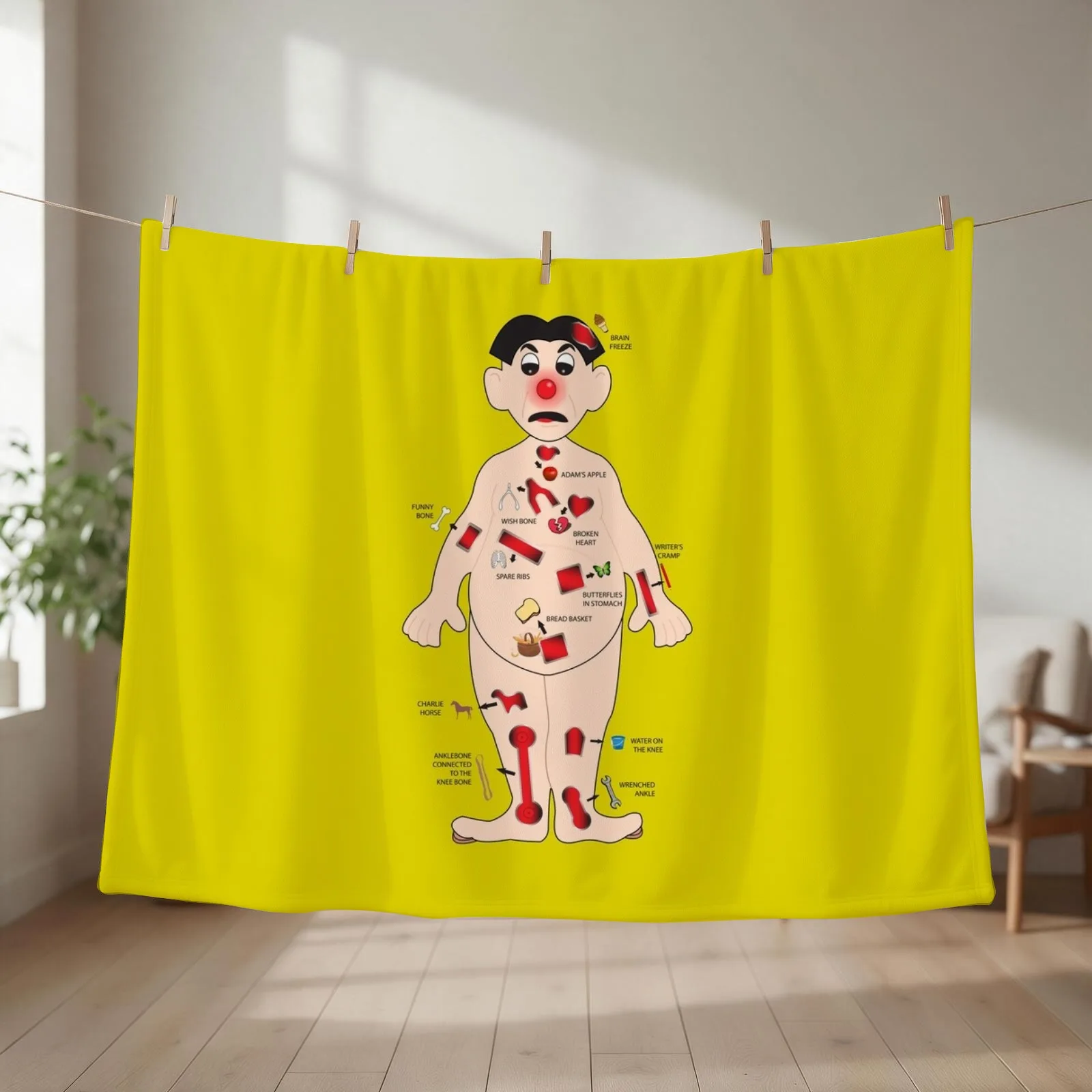 OPERATION board game man - raise a smile for those in hospital Throw Blanket couch cozy soft plush fuzzy picnic outdoor blanket