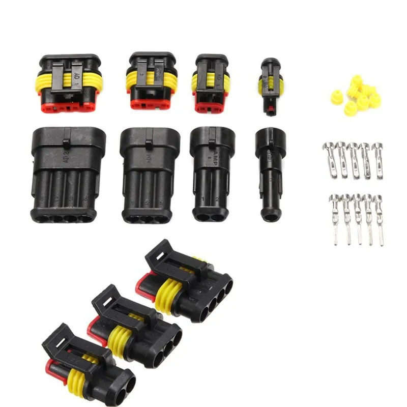 352PCS DJ1.5AMP automobile waterproof connector 1P2P3P4P6P hole HID male and female 0.85 harness plug connector kit