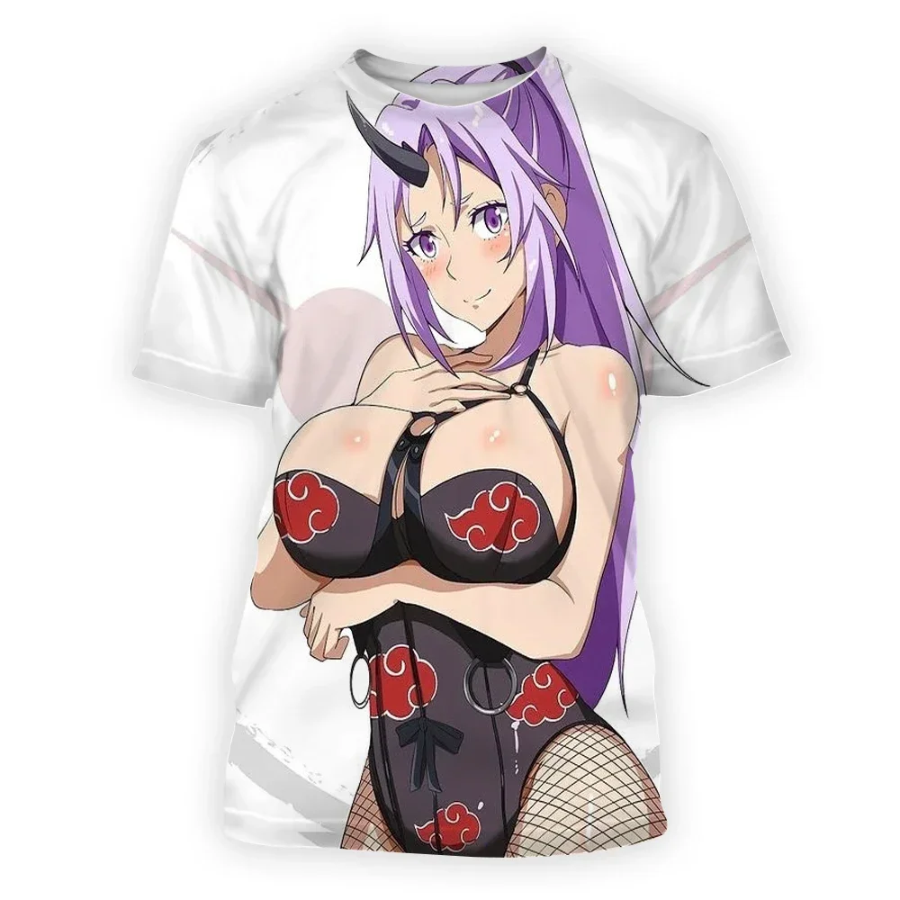 Men 3D Printed Sexy Girl Ahegao T Shirt Manga Hentai Loli Tee Anime Exposed Bikini Swimsuit Sweatshirt Women Casual Outdoor Tops