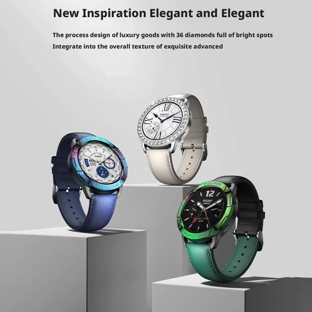  for xiaomi WatchS4 Regular Version Watch Bezel Case Protection Cover PC Electroplated Armor Style Protective Frame ﻿
