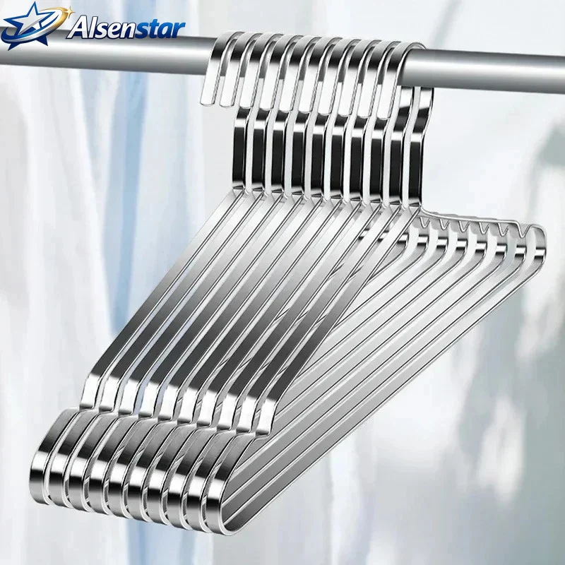 Large Adult Clothes Hanger, Home Dress, T-Shirt Jacket, Sweater Clothes Hanger, Stainless Steel Clothes Hanger, 40/42/45/47cm