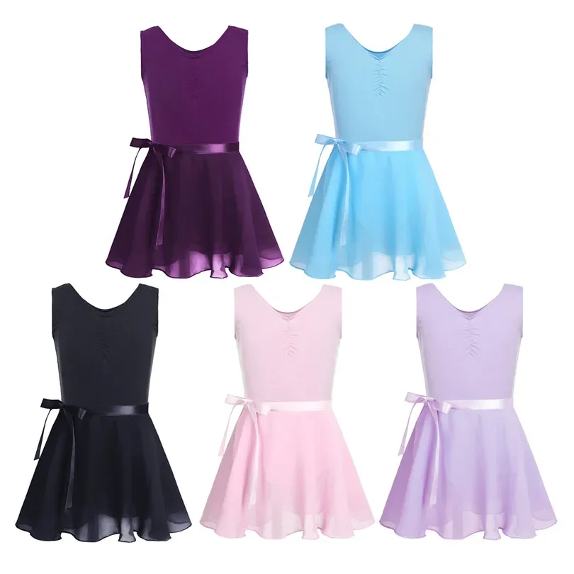 

Toddler Kids Cotton Sleeveless Tutu Ballet Dress Dance Skirt Leotards for Girls Dancewear Beautiful Gymnastics Leotard Outfit