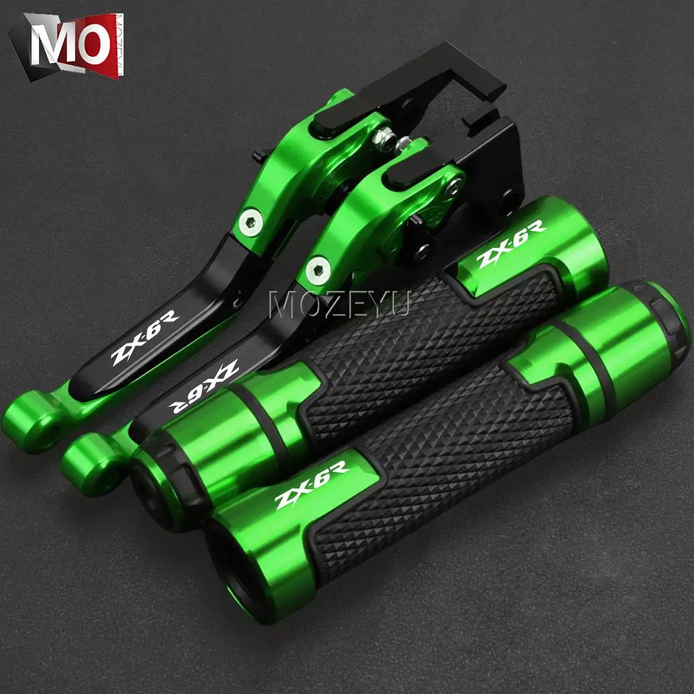 For KAWASAKI ZX6R ZX-6R ZX 6R 2005 2006 Motorcycle Accessories Extendable Adjustable Brake Clutch Levers Handle Handlebar grips