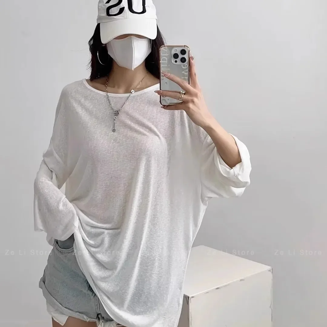 Long Sleeve T-Shirts Womens Casual Cotton Tops Slim Fit Comfortable Sports Summer Running Daily Gym Relaxed Workout Style