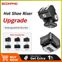 Soonpho TTL Hot Shoe Riser Converter Flash Adapter PC Sync Port Kit For Nikon Sony Fuji Canon Olympus For Godox Im20 IM30 IA32