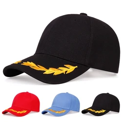 Kapelusz Unisex brzegi pszenicy haft do uszu Snapback czapki baseballowe wiosnę i jesień na zewnątrz regulowany kapelusz przeciwsłoneczny czapki na co dzień