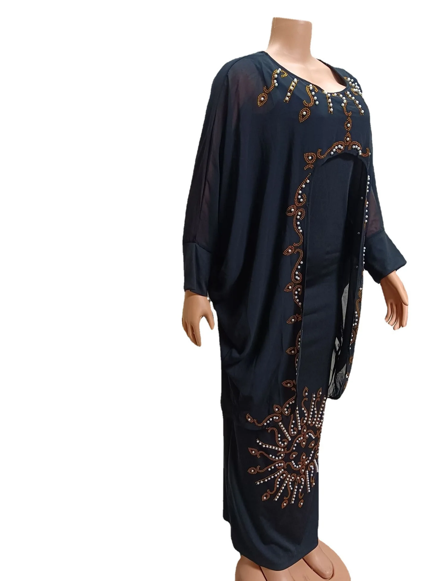 فستان أفريقي للحفلات ملابس أفريقية للنساء Dashiki عباية تركيا فستان طويل مطرز بالخرز ملابس زفاف #4