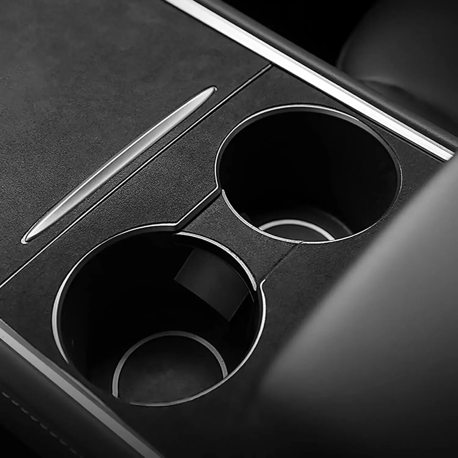 For Tesla Model 3 Y Compatible Cup Frame Medium Console Top Suede 2016 2017 2018 2019 2020 2021 2022 2023 Suitable Cup Holder