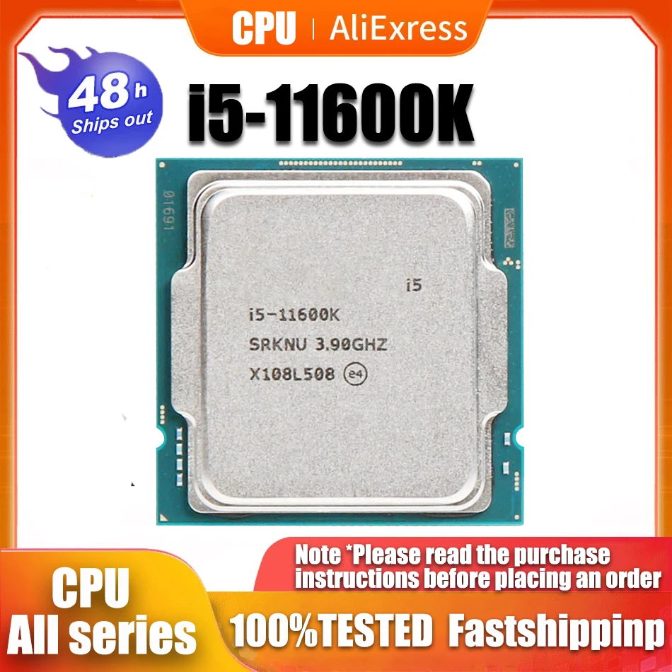 NEW  Core i5-11600K i5 11600K 3.9GHz Six-Core Twelve-Thread CPU Processor L3=12M 125W LGA 1200