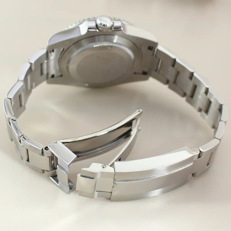 40 مللي متر مقاوم للماء ساعة حافظة 316L سوار الفولاذ المقاوم للصدأ الياقوت ل Seiko NH35 NH36 8215 2824 حركة 28.5 مللي متر الطلب GMT ماستر