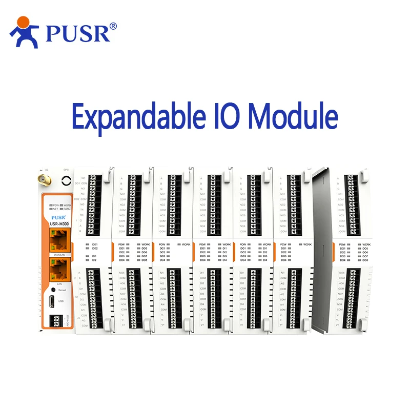 

PUSR 4G Edge Computing IOT Gateway PLC Programmable Expander IO Controller GPS DO/IO/AI Modbus RTU to TCP Protocol USR-M300