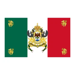 FLAGDOM 90*150cm The Flag of the Second Mexican Empire Hangs a Decorative Banner and a Colorful Flag 1864–1867