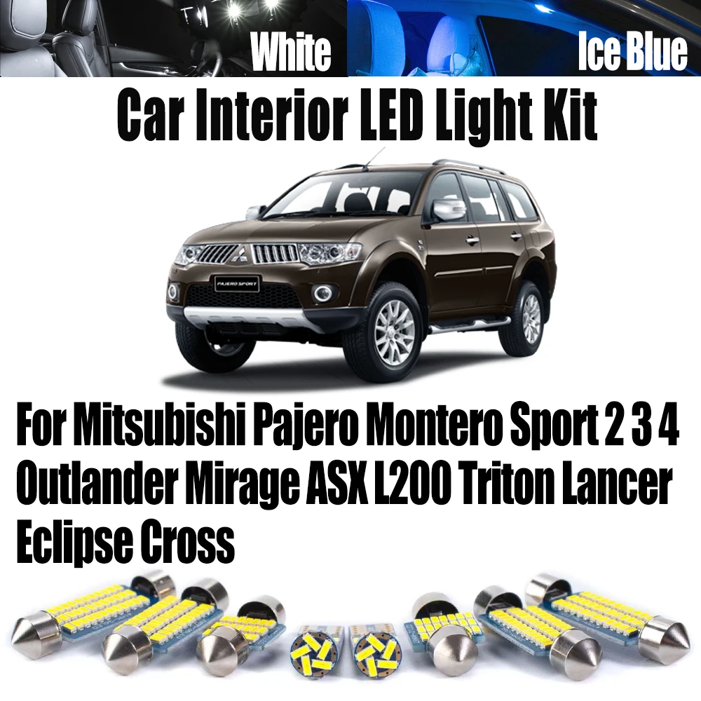 

For Mitsubishi Outlander Pajero Montero Sport 2 3 4 Mirage ASX L200 Triton Lancer Eclipse Cross Interior LED Reading Light Kit
