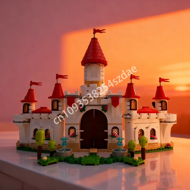 

1308pcs MOC Peach Castle Battle Roy Mariosed Model Building Blocks Christmas Gift Architecture DIY Toys Education Kids Birthday