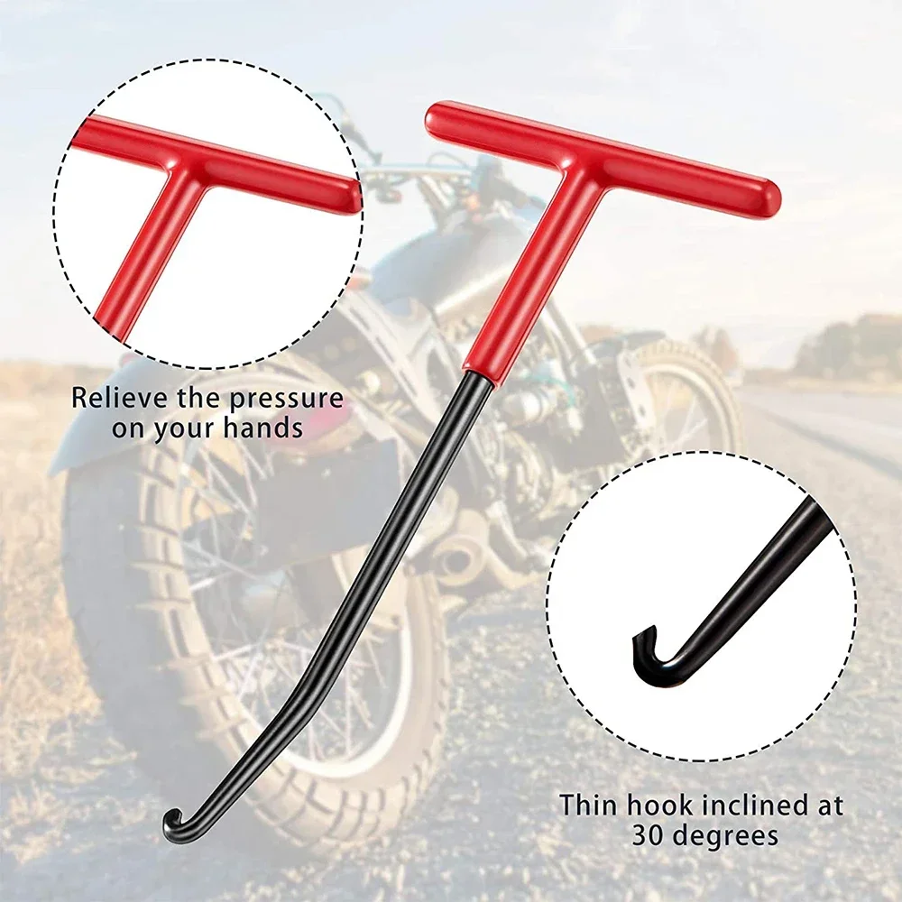 1pc Motorcycle Exhaust Spring Hook Universal T Shaped Handle Exhaust Pipe Spring Puller Installer Hooks Removal Repair Tool