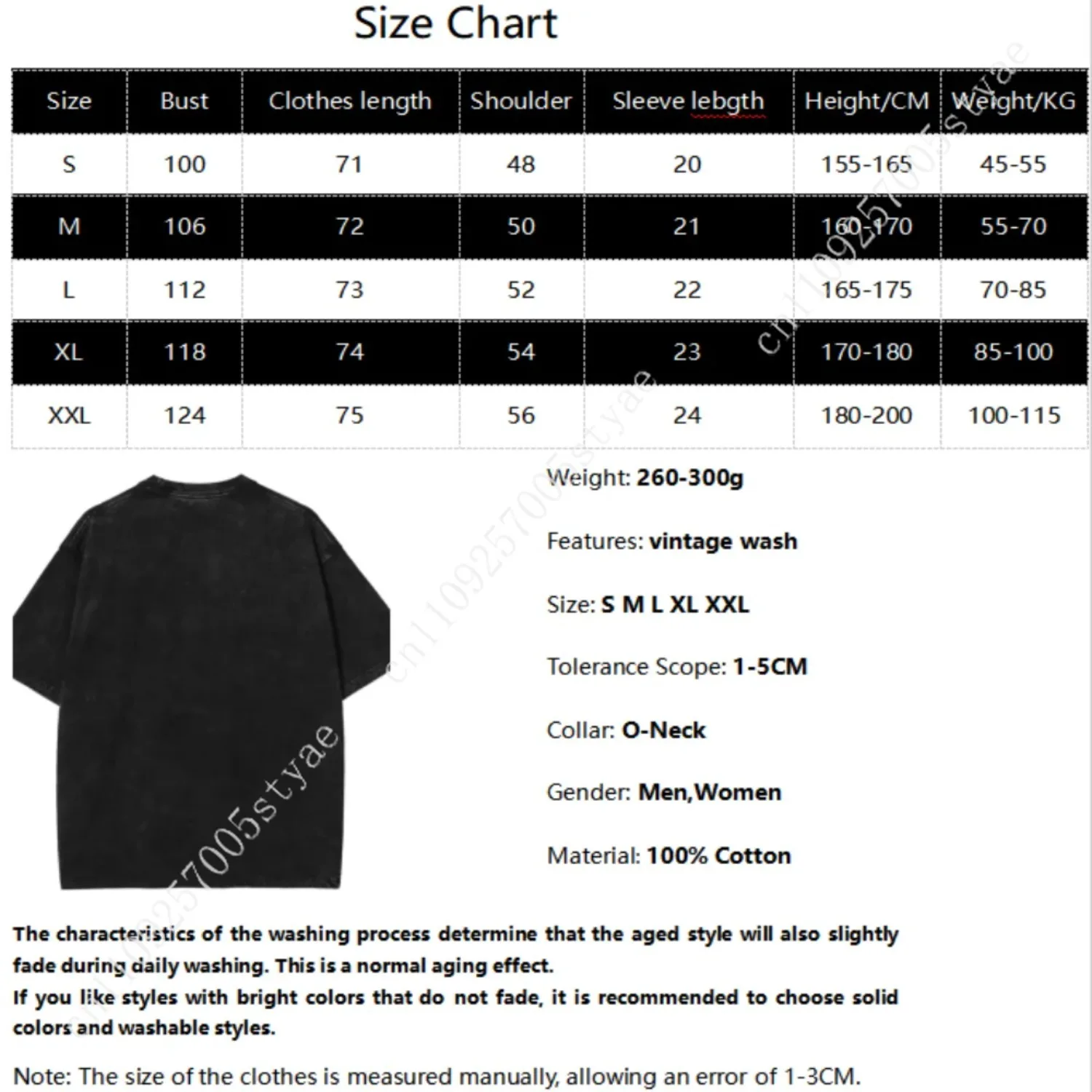 Anime  Gojo Satoru Print T-shirt Men Women Clothing Vintage Washed Tee Oversized Cotton T Shirt Harajuku Tshirt view 6