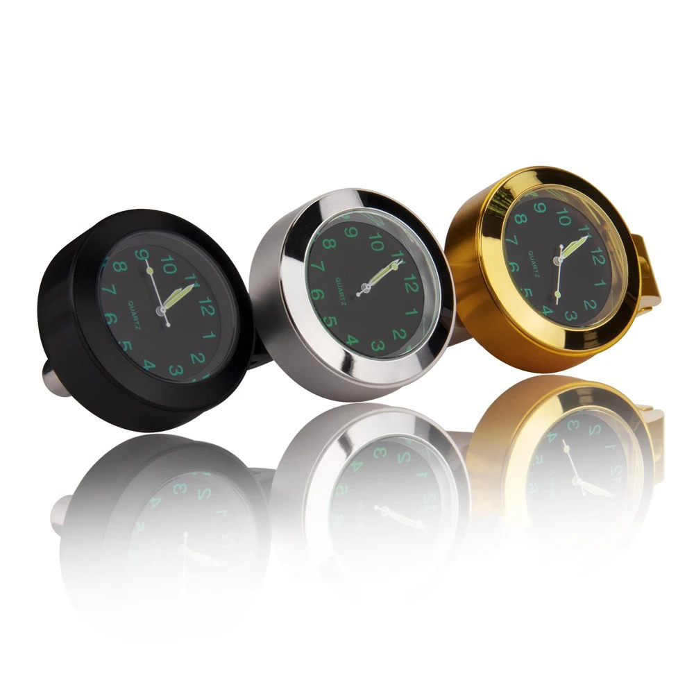 Waterproof Timetable Handlebar for Motorcycle Luminous Clock Scooter Bicycle Handlebar Watch Aluminum Alloy Clock for Motorcycle - view 3