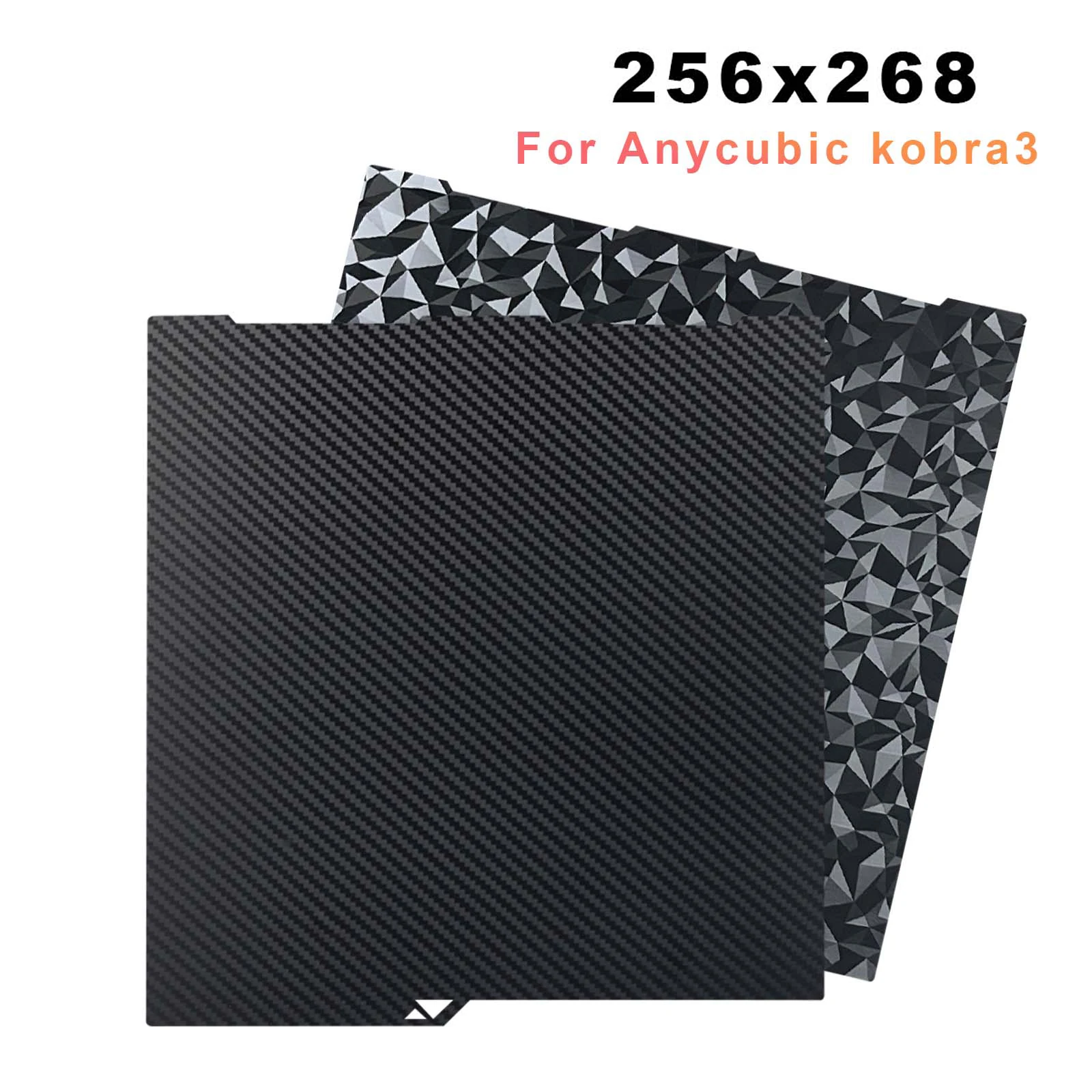 For Anycubic Kobra 3 Combo Build Plate 256x268 Spring Steel Sheet PEO PET PEY Sheet Double Sided Anycubic Kobra 3 Build Plate