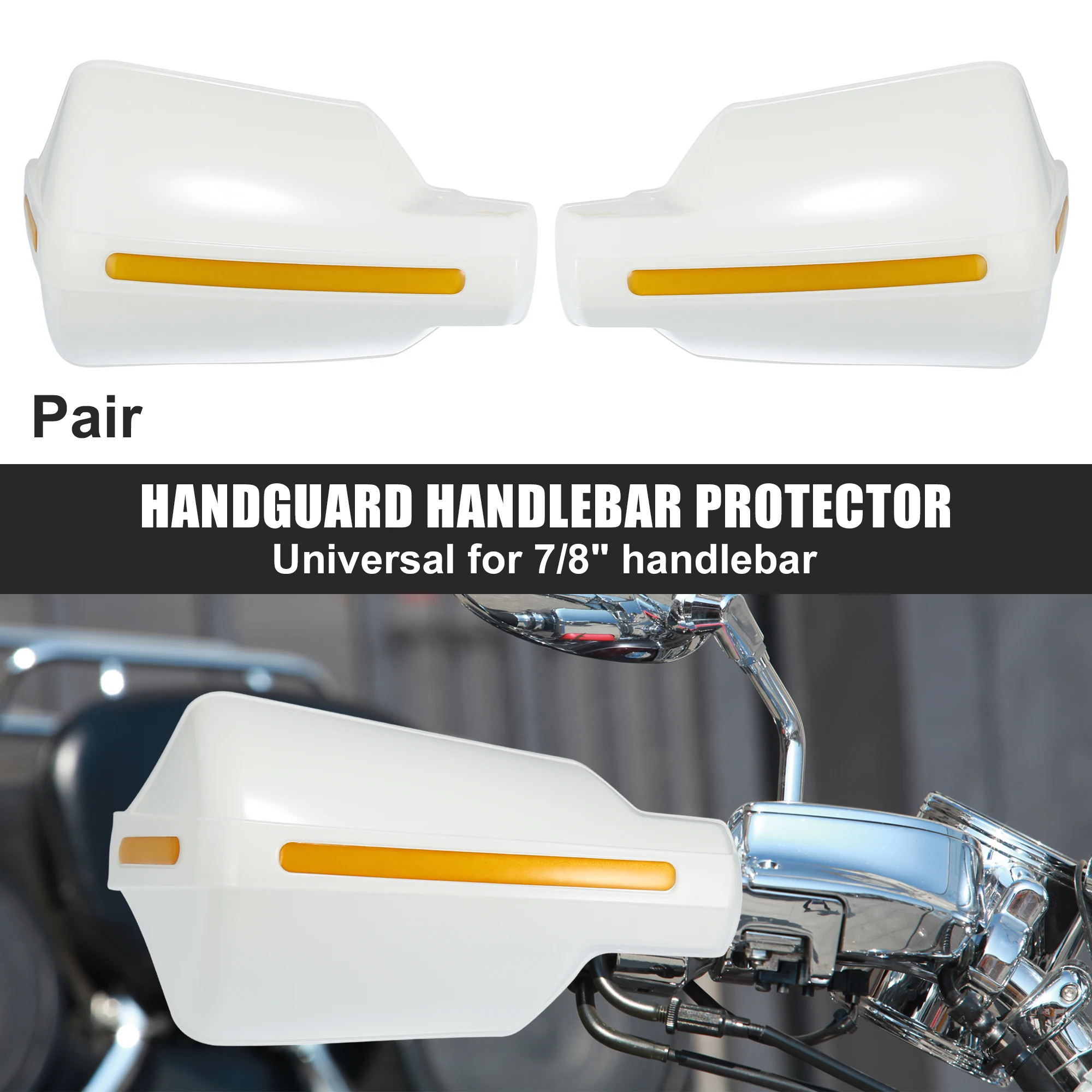 

Motoforti 1 Pair Universal 7/8" Motorcycle Handlebar Handguard Windshield Deflectors Wind Cold Protector for ATV Dirt Bike