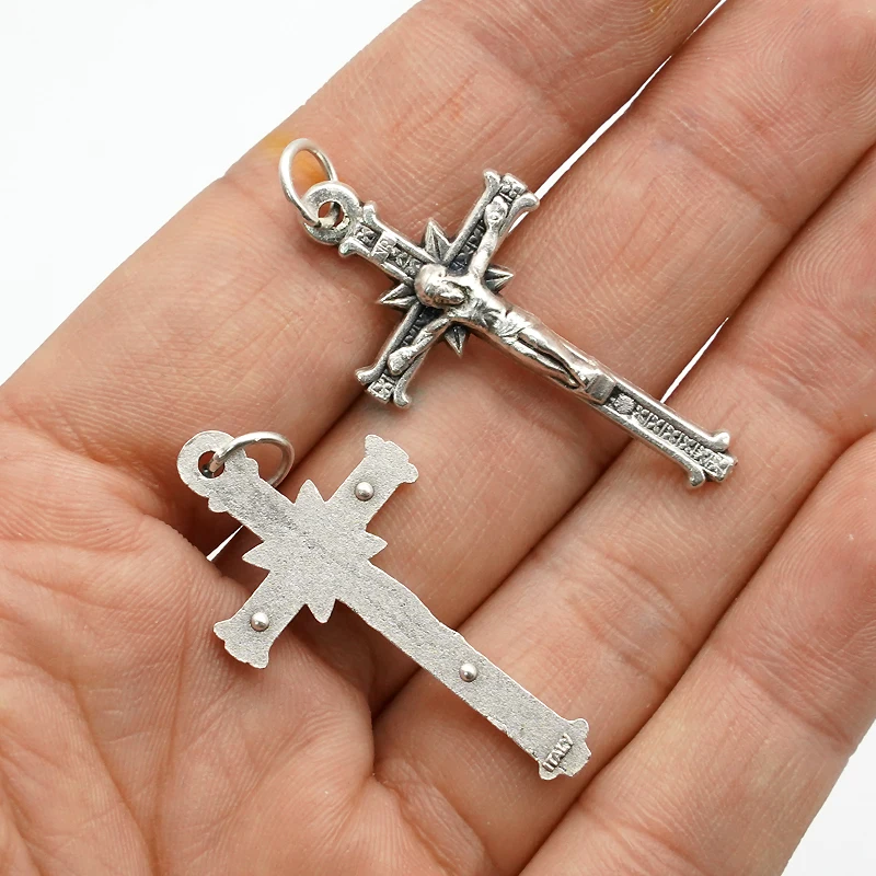 Alloy Metal Charms Crosses Pendant For Women DIY Necklace Bracelet Jewelry Making Accessories Rosary Bitter Statue Pendants