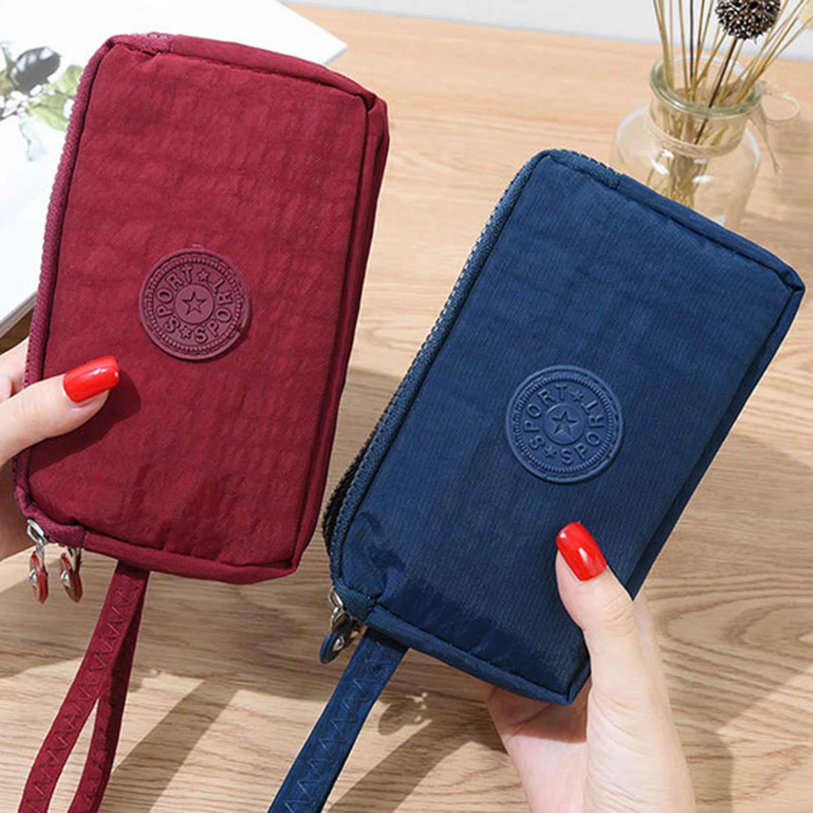 9 Colors Women Wallet Canvas Clutch Coin Phone Card Holder Bag Long Purse Wallet High Quality Handbag ID Holders