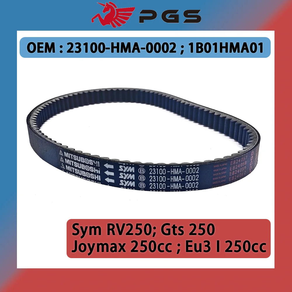 Courroie d'entraînement PGS pour scooter, CVT, SYM RV250 GTS250 Pomermax 250cc 1B01HMA01 23par HMA-0002 163751110 4T 924 24.4 30