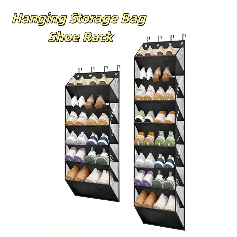 

Подвесная тканевая сумка-органайзер для обуви, 6/8 слоев, большая вместимость, простая подвесная система хранения