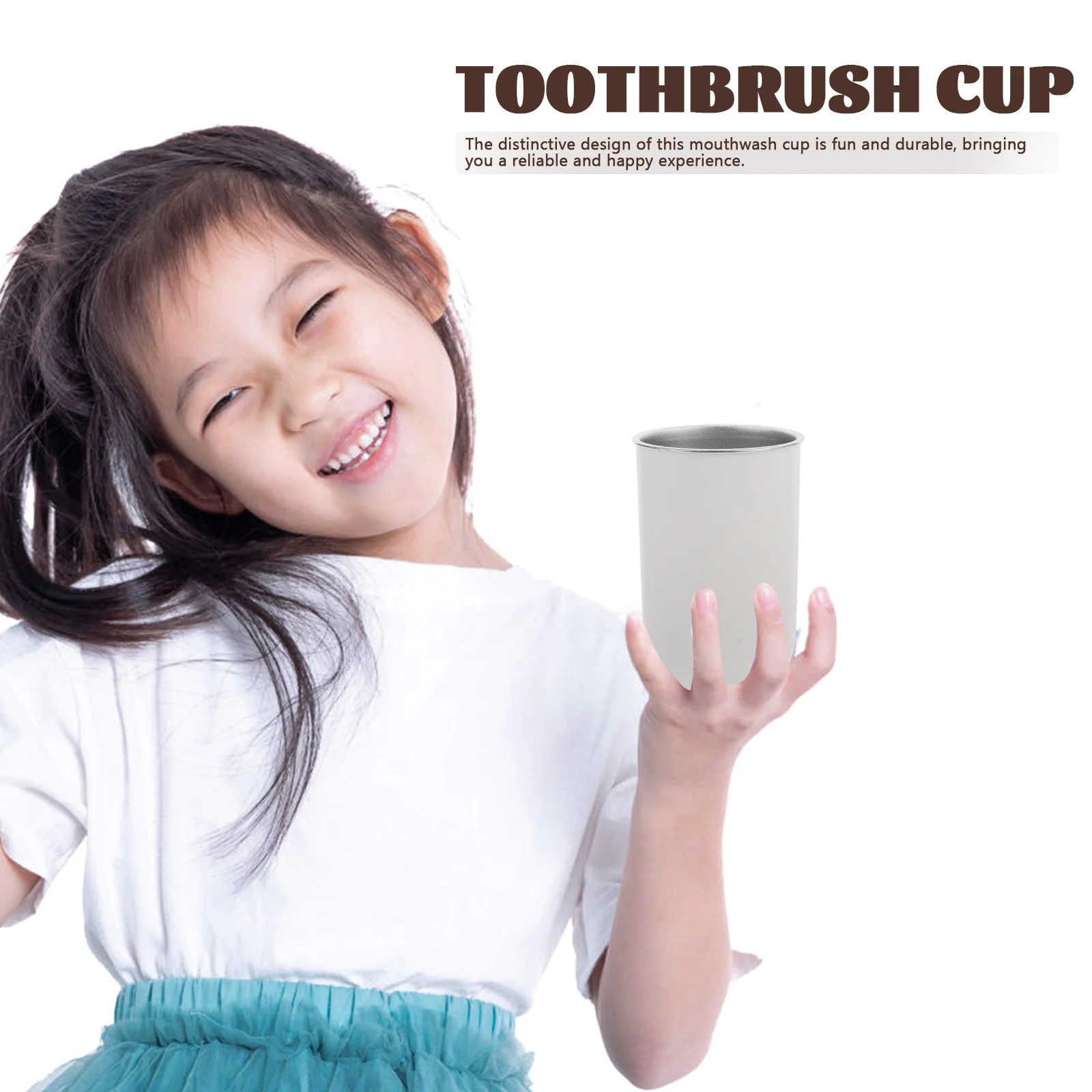 

Toothbrush Holder Bathroom Mouthwash Stainless Steel Travel Tumbler Reusable Drinking Cup For Home Family Friends Easy