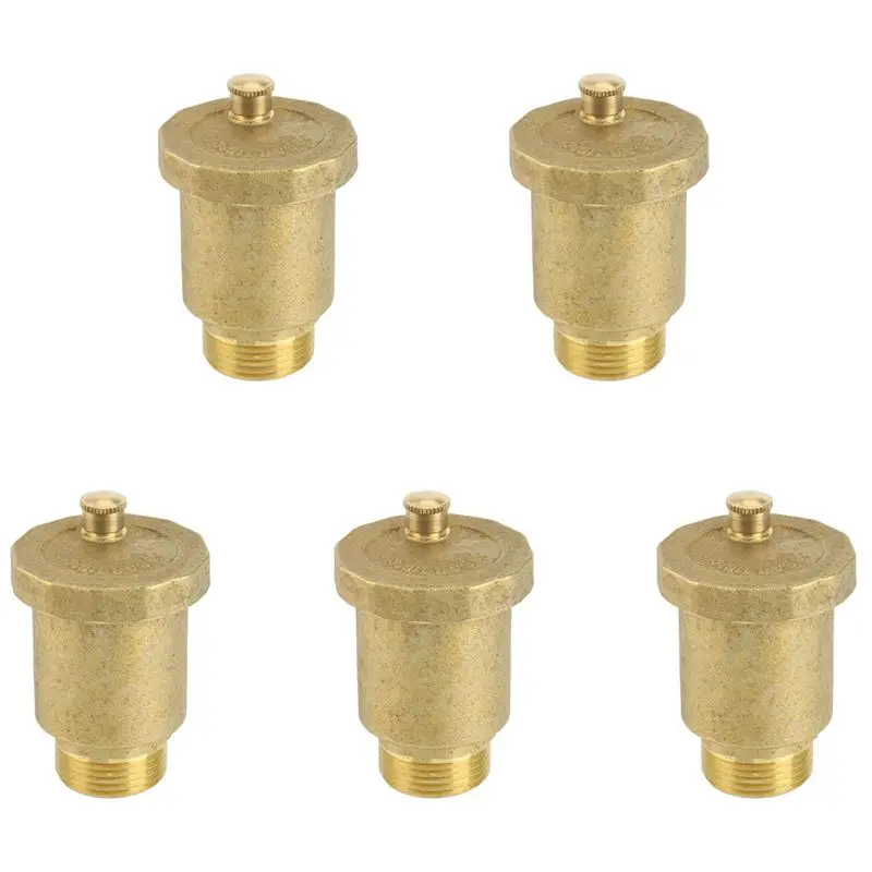 M12K-5X Brass Automatic Air Vent Valve 3/4 Inch Male Thread For Solar Water Heater Pressure Relief Valve Tools Air Vent Valve