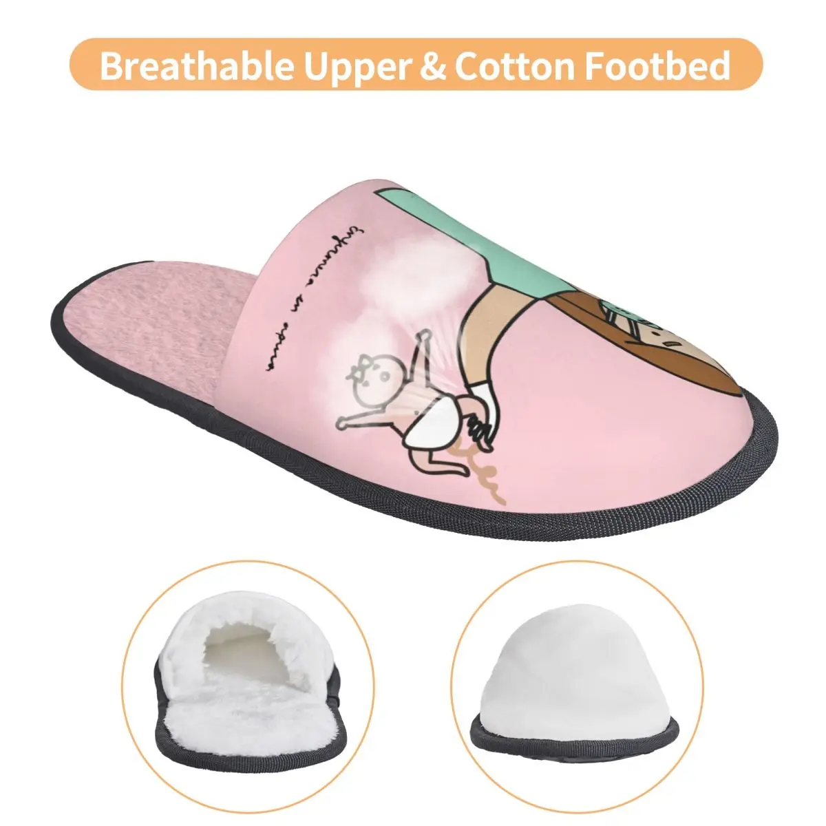 شباشب من إسفنج الذاكرة للنساء، شباشب منزلية مريحة ودافئة #3