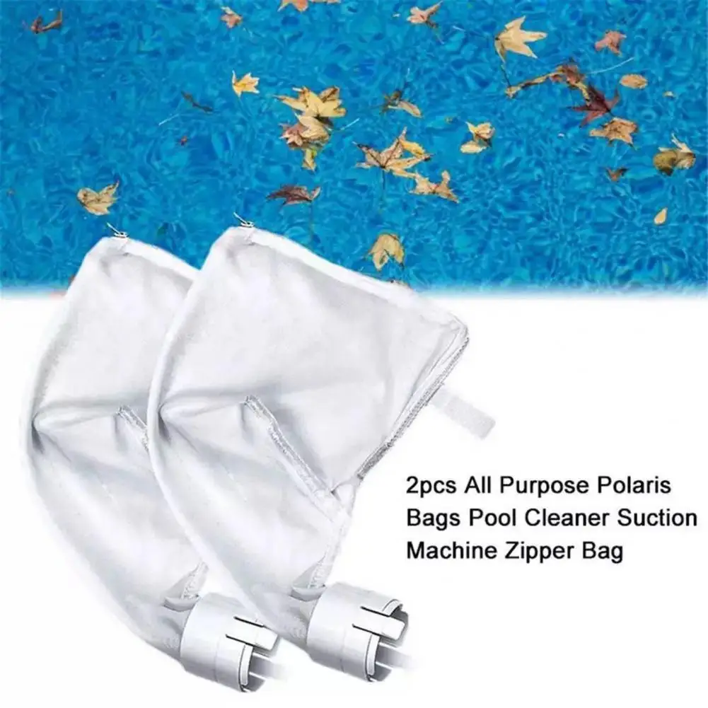 

Sweeper Debris Bag 2Pcs Practical Tight Weaves Tear Resistant Swimming Pool Mesh Cleaner Bags