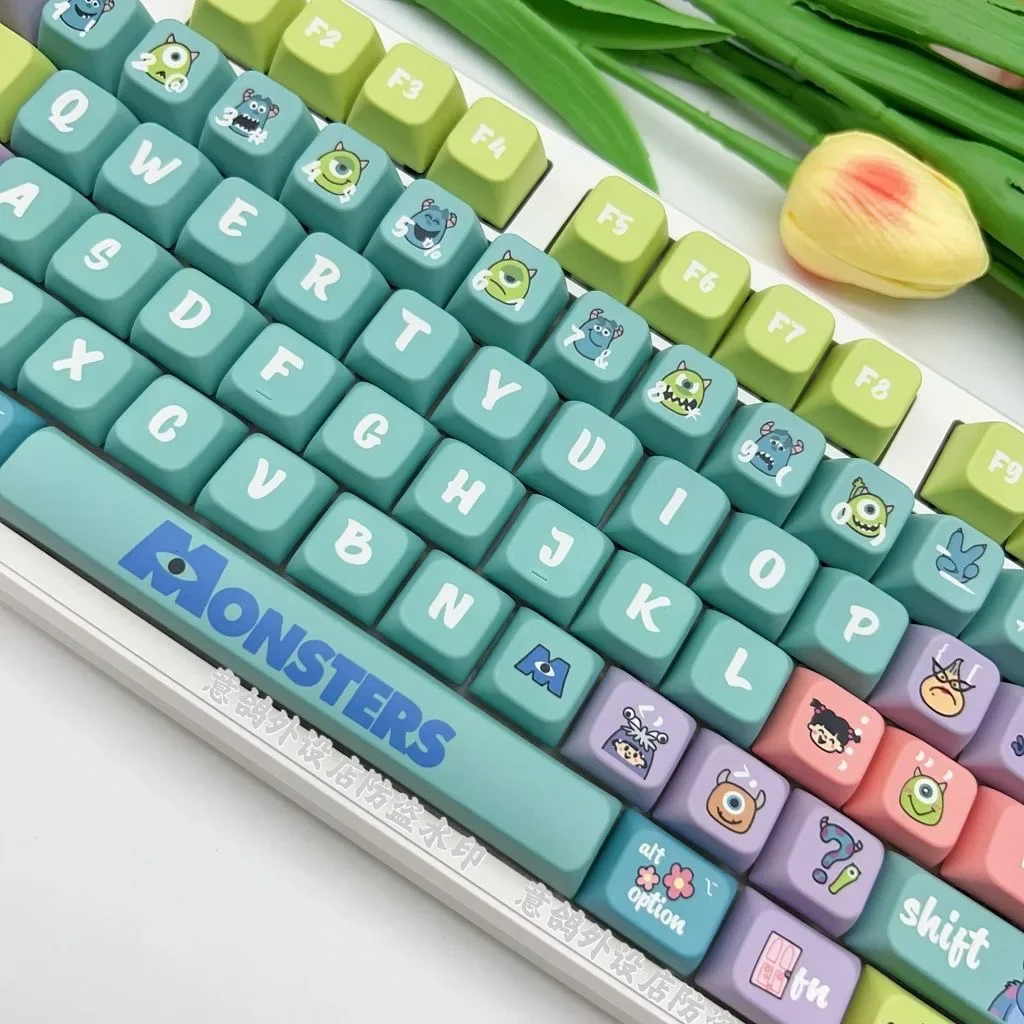 

Keycaps for Mechanical Keyboard PBT Keycap Cute Cartoon Set of Keys PBT MDA Height Keycap Diy Creative for 61/87/104/108