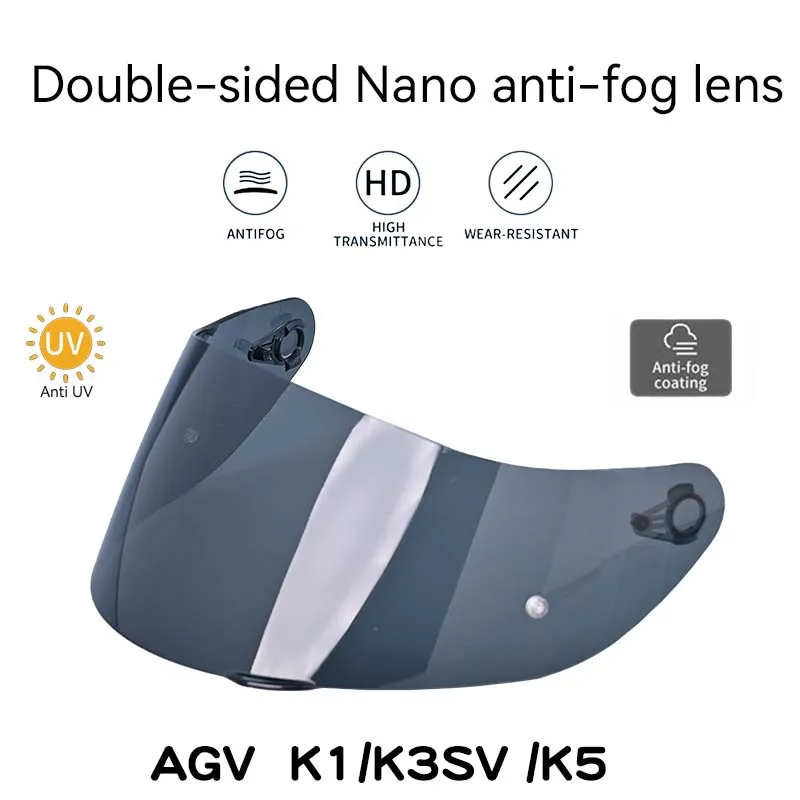 Helmet Visor for AGV K1 K3SV K5 K5S Motorcycle Double-sided Nano Anti-fog Lens Shield Motorbike Accessories Glasses Casco Moto