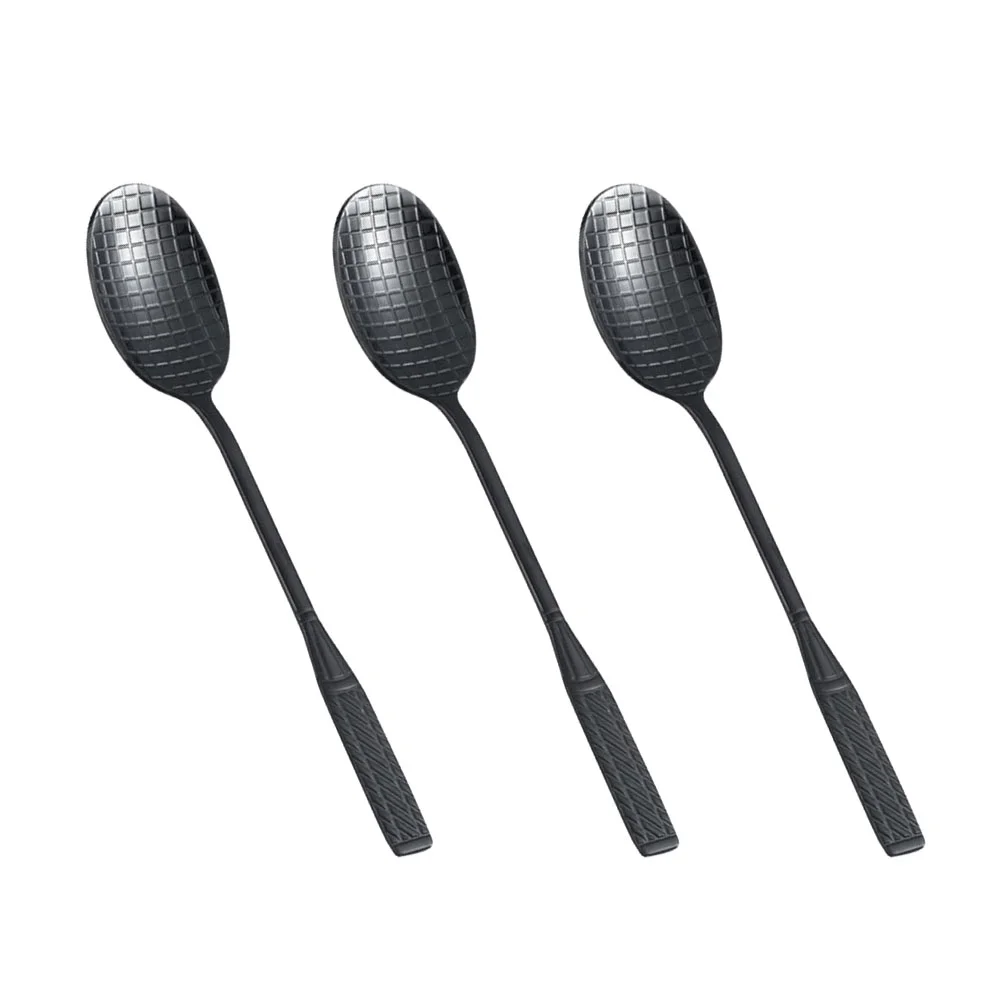 3 Pcs Light-weight Spoon Ice Cream Spoons Coffee Stainless Steel Portable Dessert Scoops