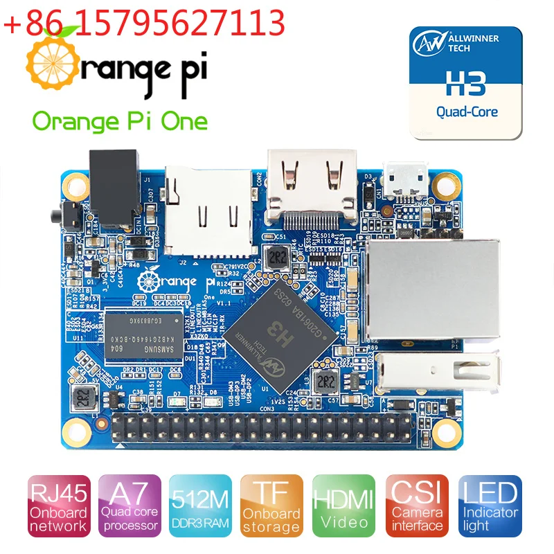 Orange Pi One  H3 1G Quad-core  Support ubuntu linux  and android mini PC