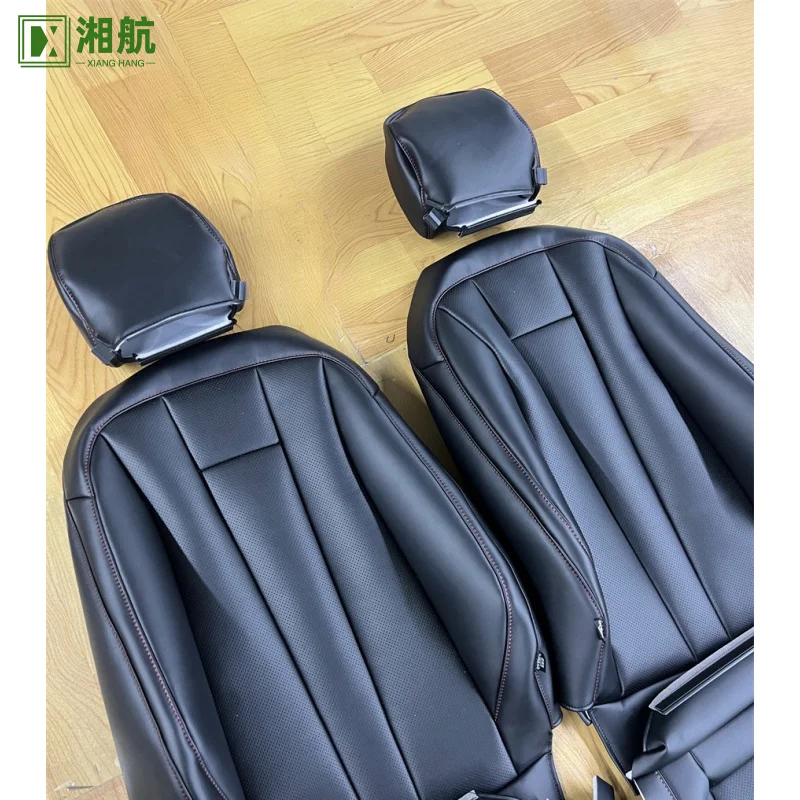 

Подходит для Audi A4, бежевый роскошный полный комплект кожаного чехла на автомобильное сиденье