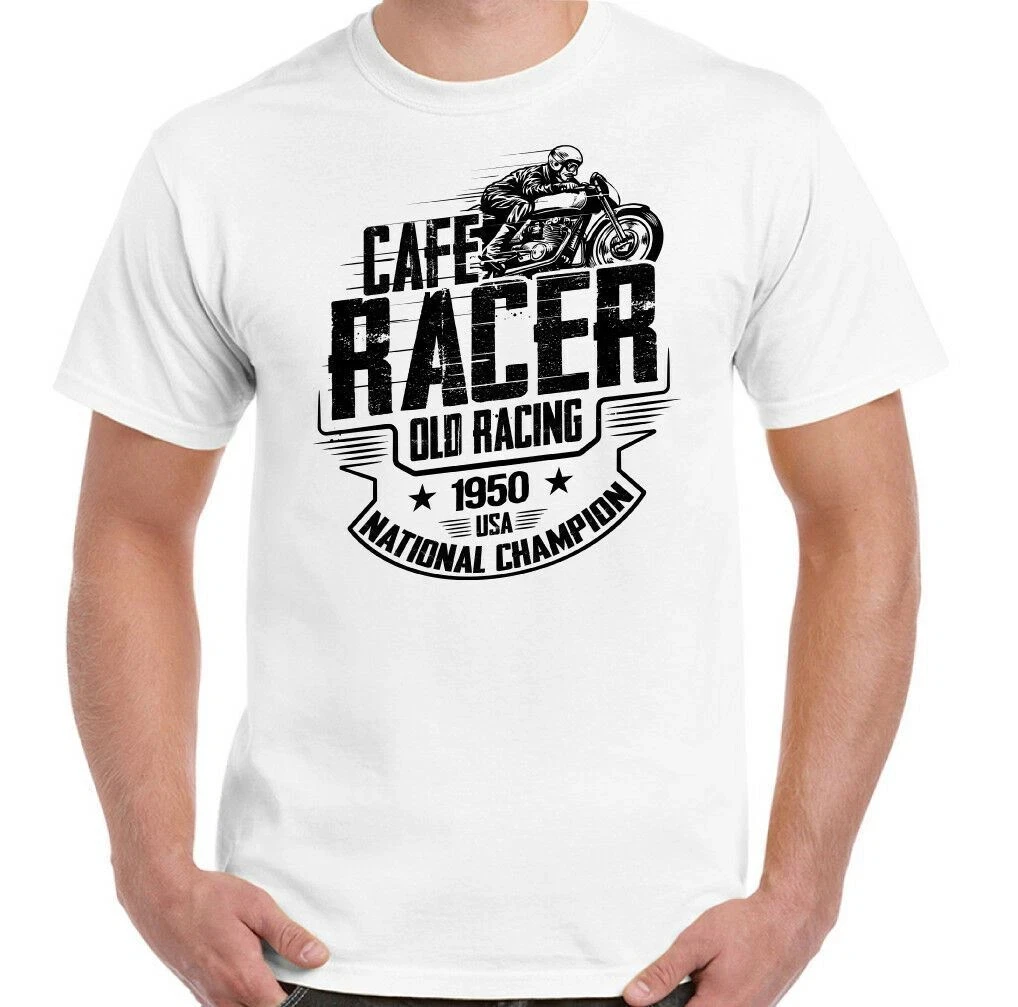 

Retro Motorcycle T-shirt Men's Summer Casual Versatile Comfortable Loose Short-sleeved Cotton Crew Neck Top Men's Clothing